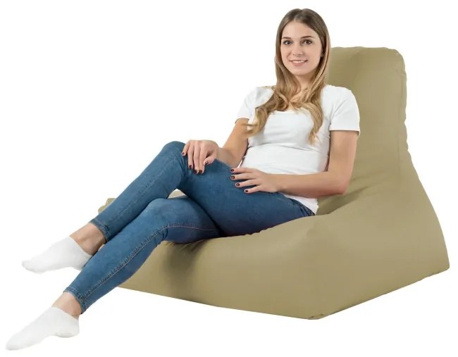 Kreslo Bali ekokoža zemité béžové