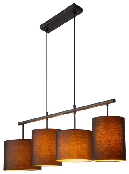 Lucide 45409/04/30 - Luster na lanku MAYA 4xE27/40W/230V čierna