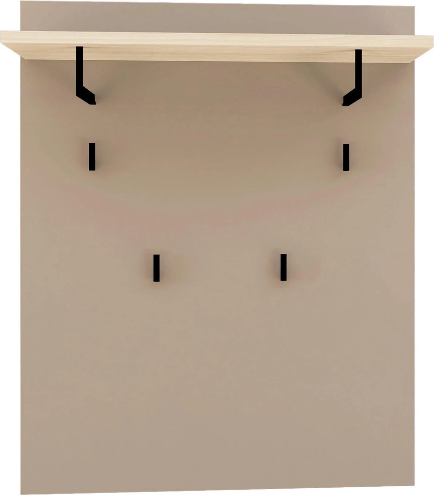 XXXLutz VEŠIAKOVÝ PANEL, taupe, farba duba, 80/100/30 cm Voleo - Vešiakové steny - 002737048904