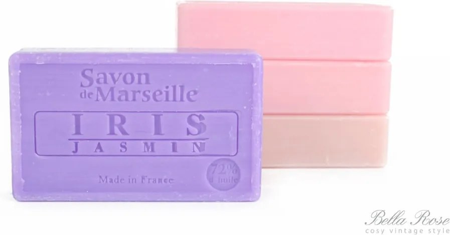 LE CHATELARD Marseillské mydlo 100 g - iris a jazmín