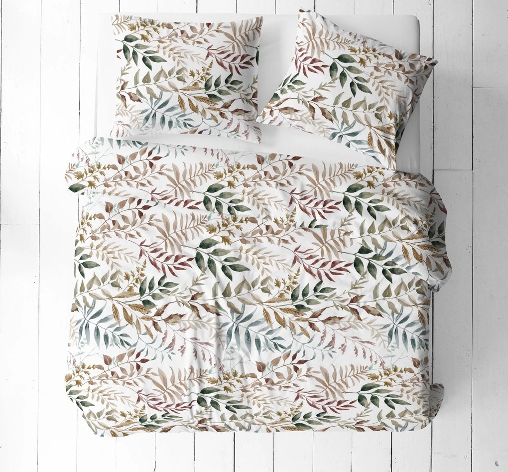 INTERMEDIC SK Listy Jesene– bavlnené obliečky 140x200/70x90 cm, 100% bavlna, zips