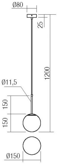 Redo 01-2623 - Luster na lanku NIVA 1xE14/28W/230V