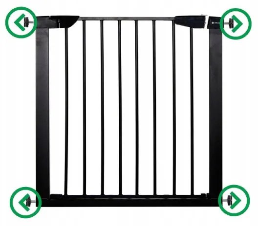 SPRINGOS Detská zábrana nastaviteľná 75-96 cm SPRINGOS BabyLock čierna