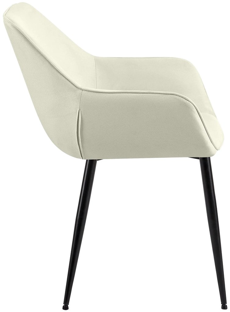 Jedálenská stolička Luena látka - krémová