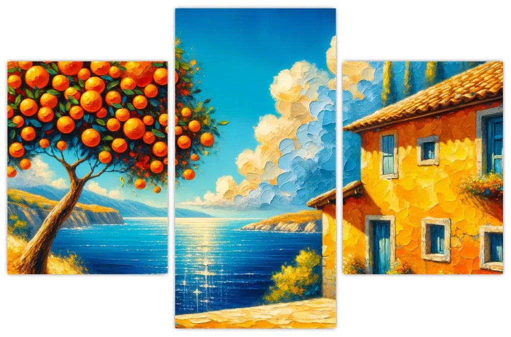 Obraz - Dom s pomarančmi II. (90x60 cm)