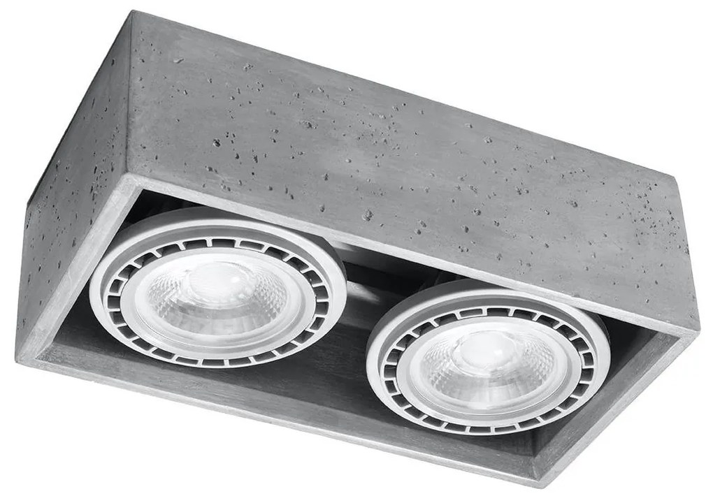 Sollux SL.0884 - Stropné svietidlo QUATRO 2xGU10/40W/230V betón