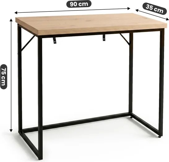 Konzolový stolík ORIGO dub artisan / čierne nohy