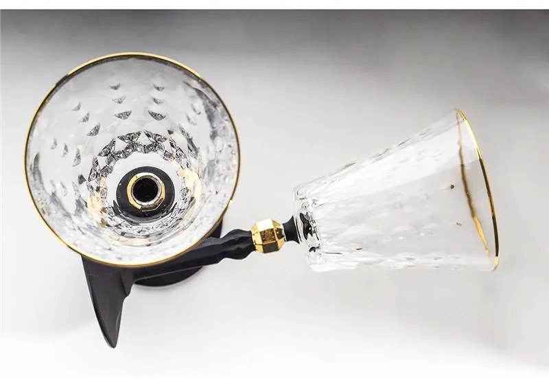 BOHEMIA PRESTIGE CONTE BLACK POHÁR NA VÍNO 260ML SADA 6 KS