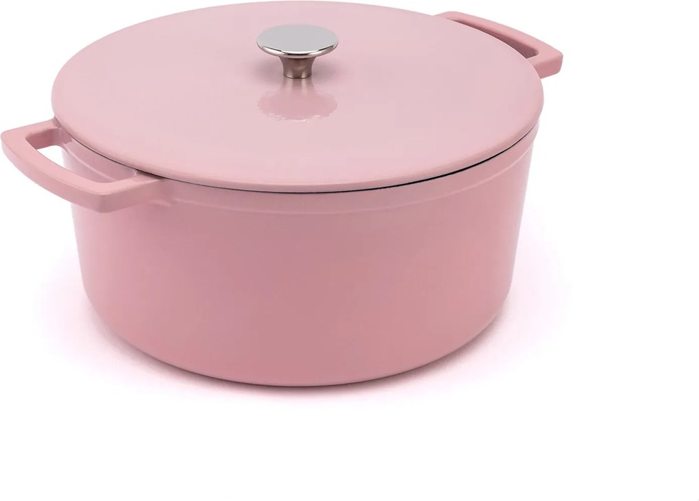 Elmich Smaltovaný liatinový hrniec Ember 28 cm ružový