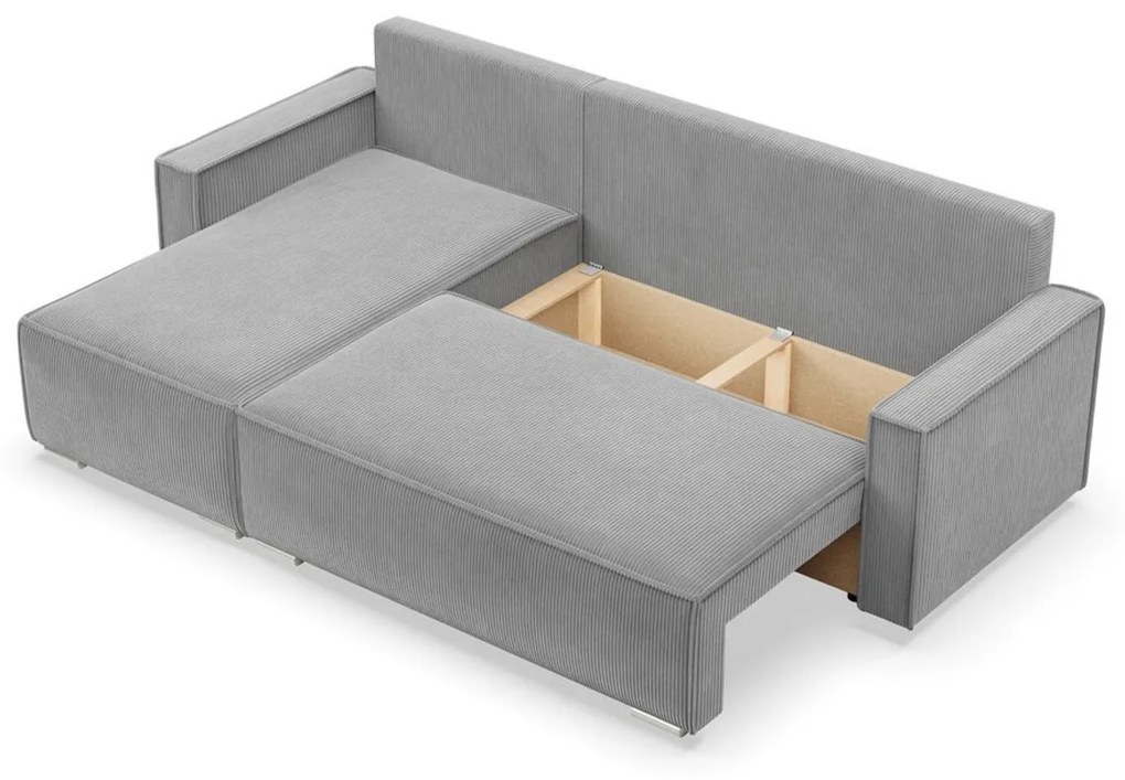 Rohová rozkladacia sedacia súprava LUCCA Sivá I