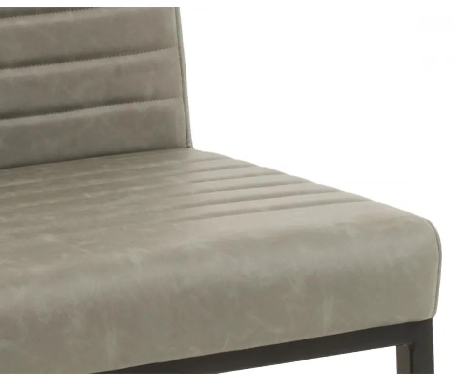 furniture-nabytek.cz - Čalúnená stolička Wingston XXL, nosnosť 250 kg, umelá koža / kov, šedozelená