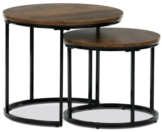 Autronic BONTEC Odkladací stolík 53x53x46cm, mdf, divoký dub, CT-G1145 OAK Farba: Hnedá