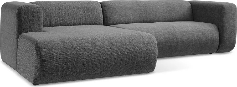 Sivá rohová pohovka (ľavý roh/s leňoškou) Ekahi – Makamii