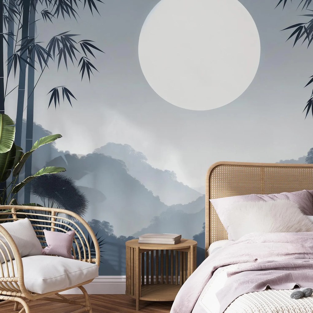 Fototapeta - Slnko v bambusoch (147x102 cm)