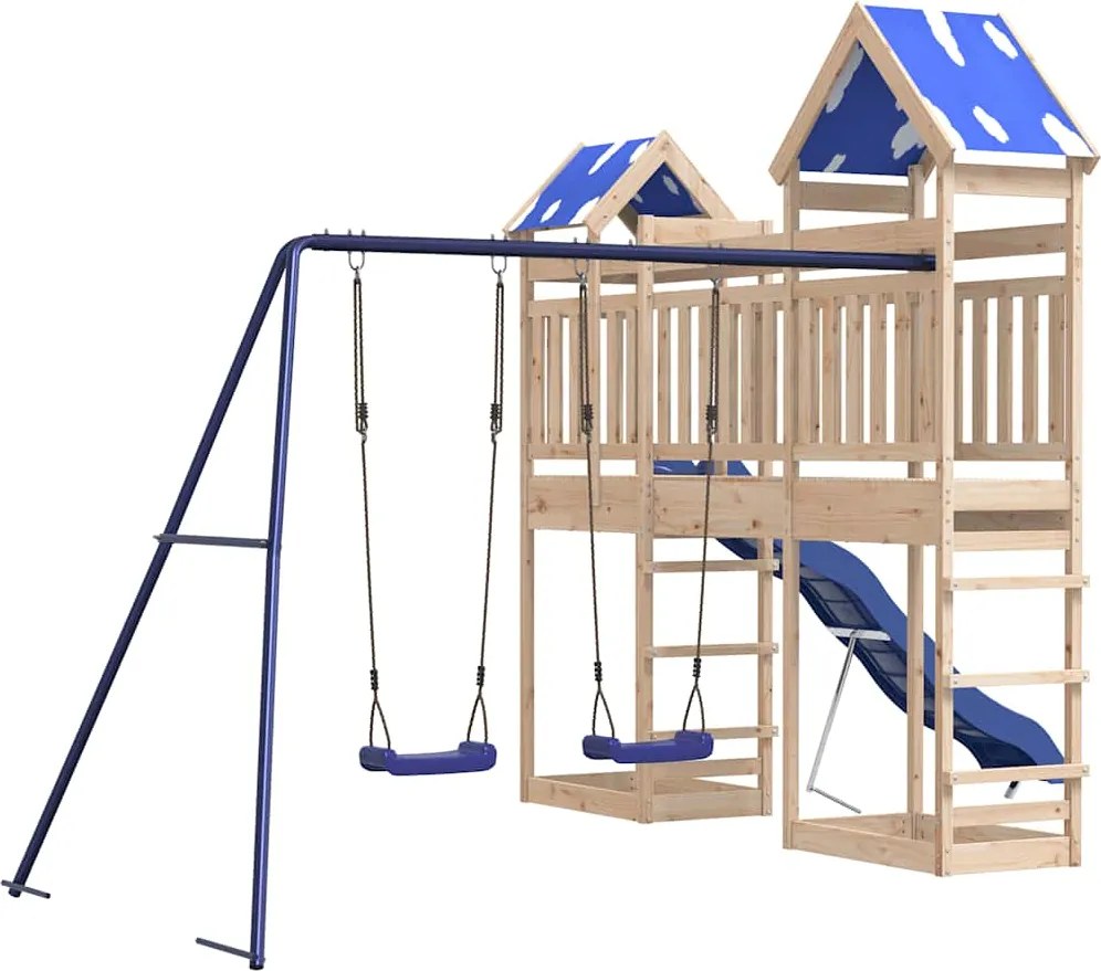 vidaXL Vonkajšia súprava na hranie masívna borovica