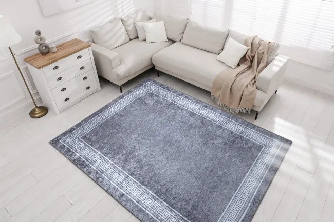 Koberec MIRO 51317.807 rám / grécky, sivý