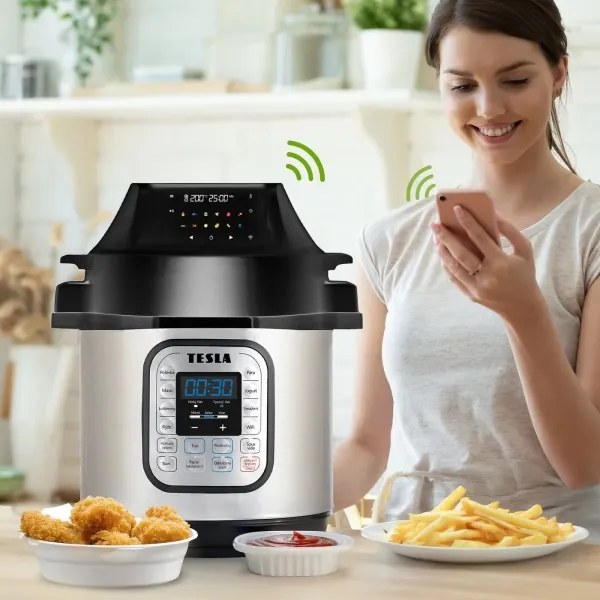 TESLA EliteCook tlakový hrniec a fritéza 6 l 1500W/230V Wi-Fi