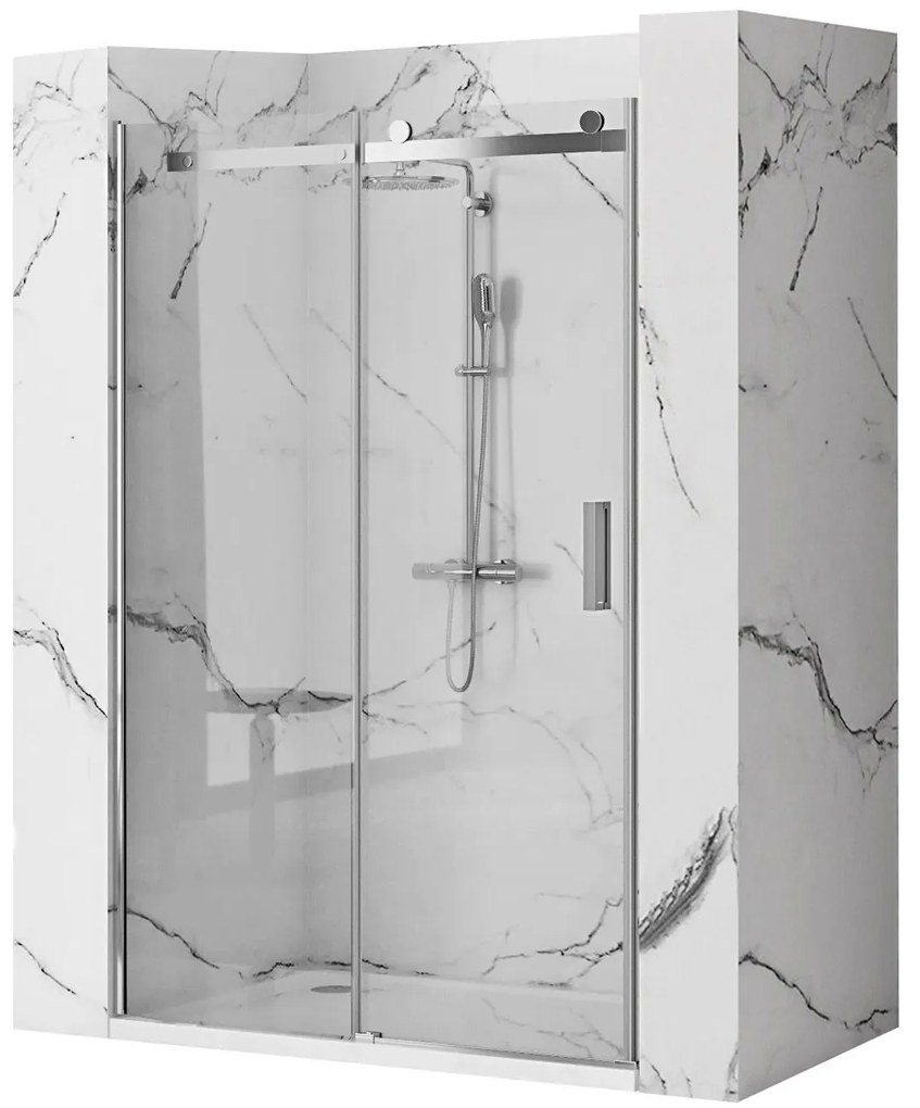 Rea Nixon, posuvné sprchové dvere 120x190 cm, pravé, 8mm číre sklo, chrómový profil, REA-K5003