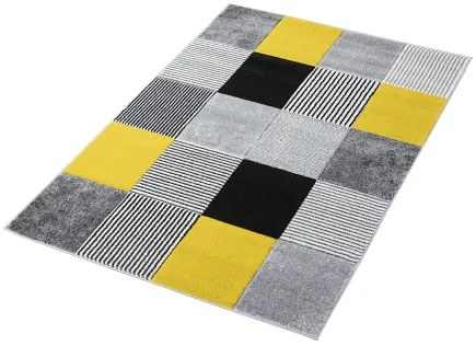 Koberce Breno Kusový koberec ALORA A1039 Yellow, sivá, viacfarebná,80 x 150 cm
