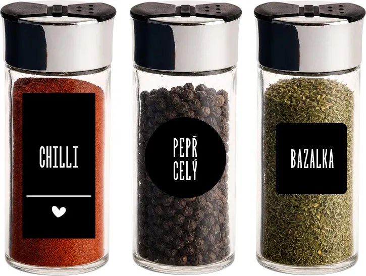Orion Korenka, sklenená, s čiernym viečkom a sypátkom, 100 ml SPICE BLACK