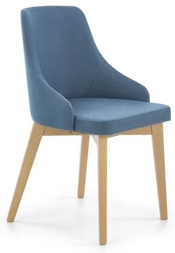 Moderná jedálenská stolička H2009, med / modrý dub