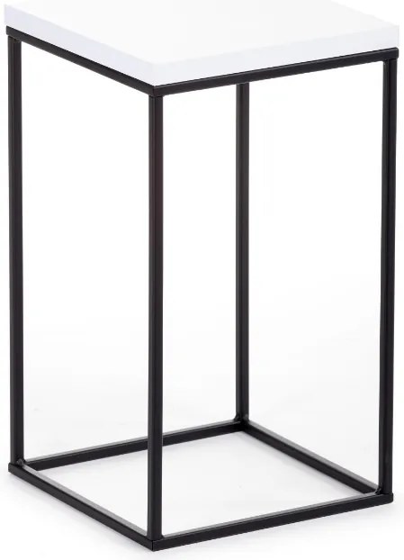 STOJAN NA KVETINÁČ SIMPLE 80X24X24 CM ČIERNA/BIELA