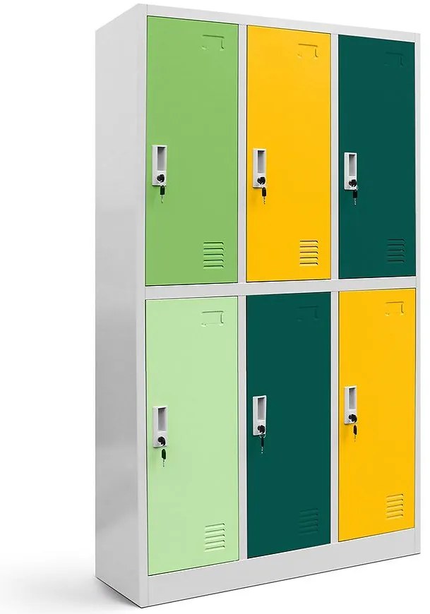 Skriňa Igorek kovová šedý/viacfarebný