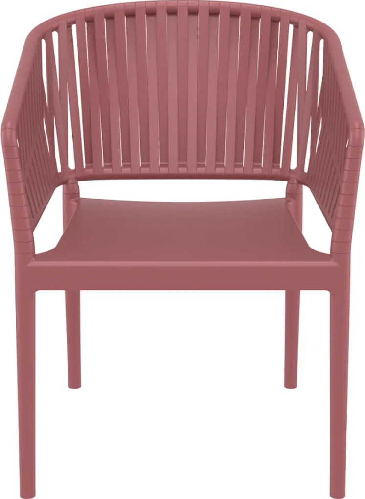 PORTOFINO záhradná stolička s podrúčkami marsala