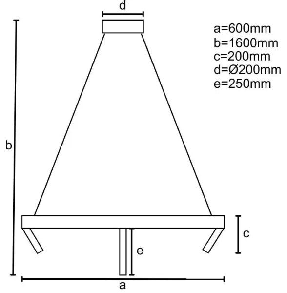 LED Stmievateľný luster na lanku LED/85W/230V 3000-6500K + diaľkové ovládanie