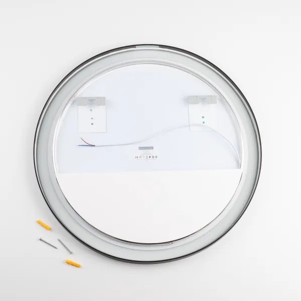 Brilagi - LED kúpeľňové zrkadlo ASTI LED/19W/230V 60 cm čierna IP44 CRI 90 stmievateľné + CCT