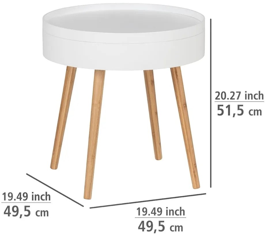 Okrúhly odkladací stolík ø 49,5 cm Finja – Wenko