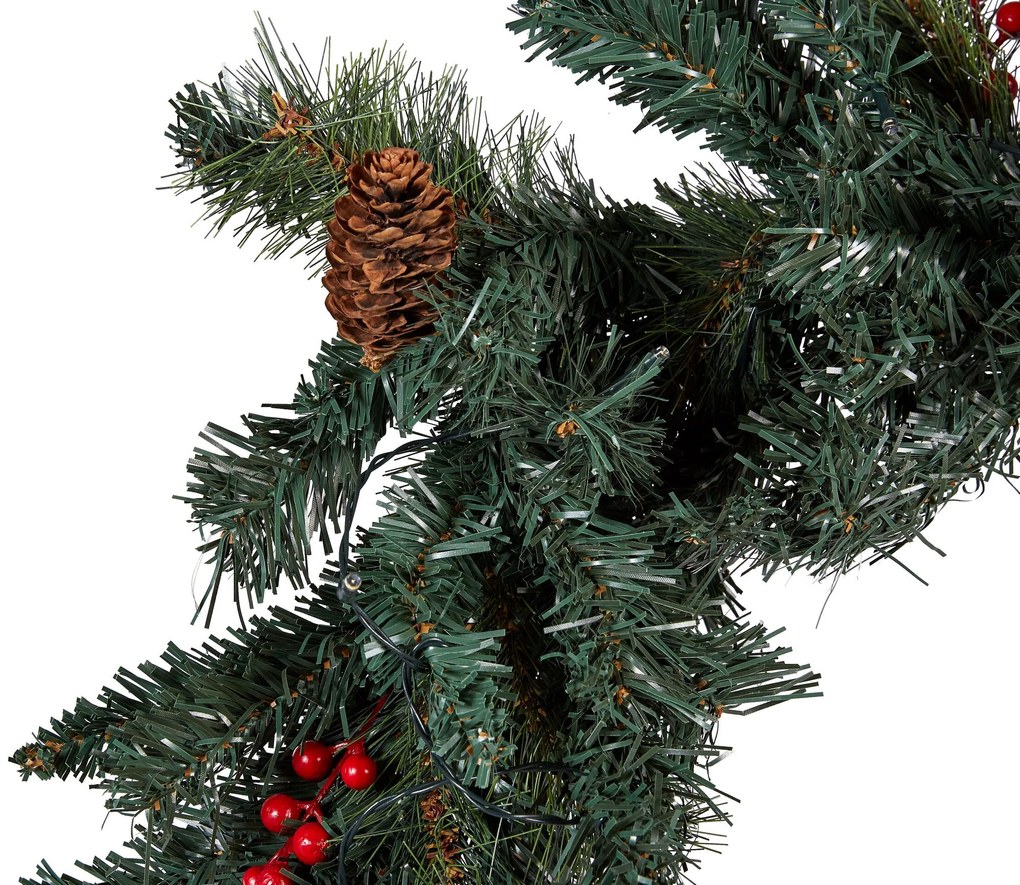 Vianočná girlanda s LED svetielkami 270 cm zelená TENALA Beliani