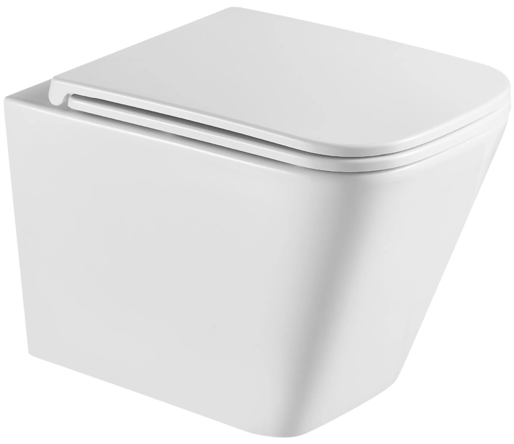 Invena Florina, závesná WC misa so Swirlflush 495x365x370 mm + toaletné sedadlo s pomalým zatváraním, biela, INV-CE-94-001-L