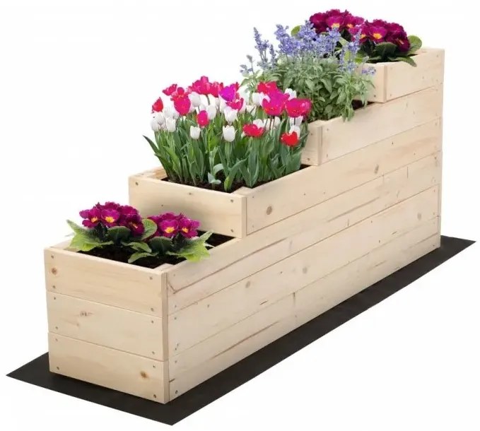 Vyvýšený záhon 30x120, poschodový, drevený