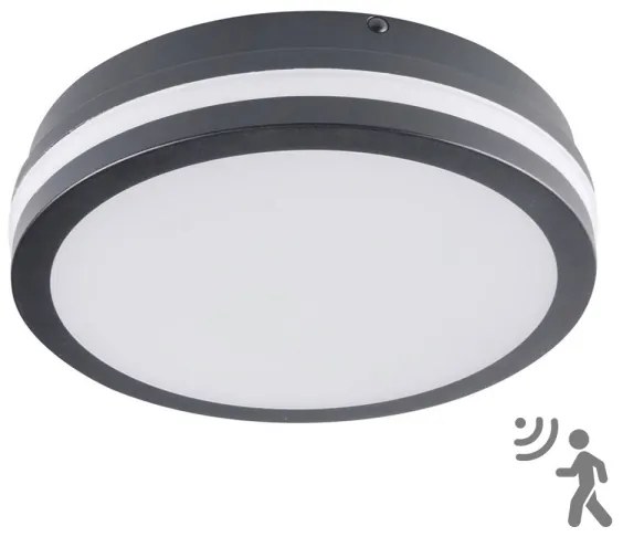 Brilagi - LED Vonkajšie svietidlo so senzorom BENE LED/18W/230V pr. 22 cm IP54