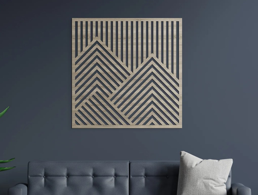 drevko Moderný obraz Vrcholovka Rozmer obrazu: 32,5 x 32,5 cm, Farba dekorácie: Čierna