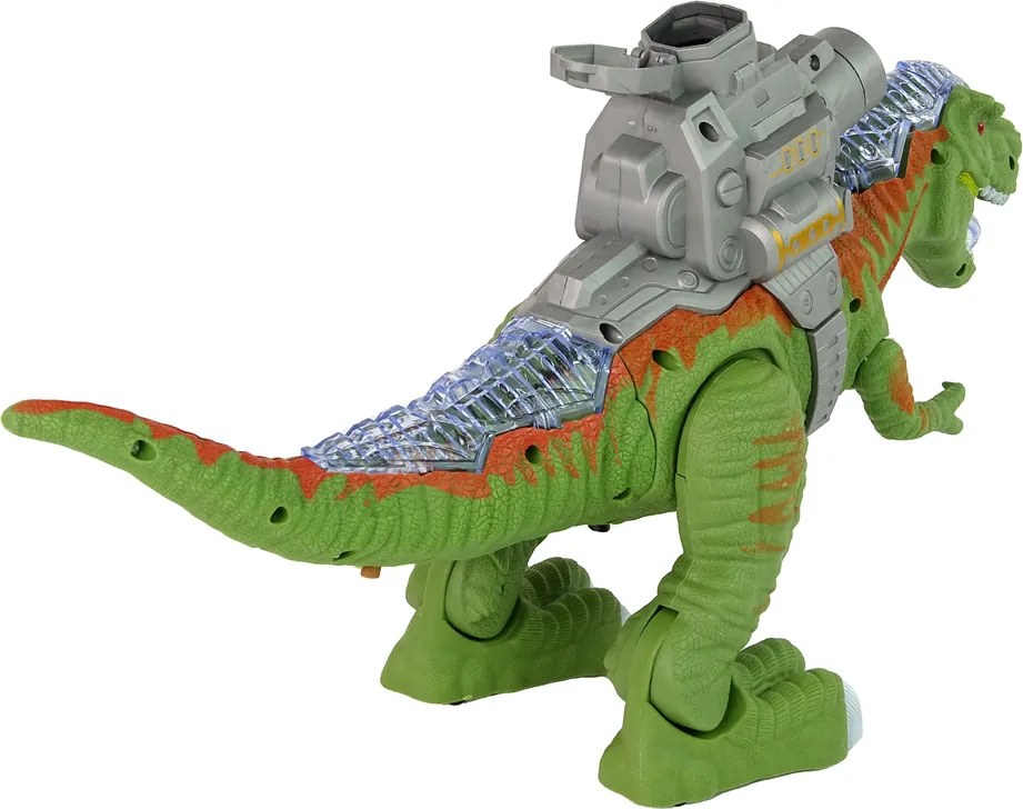 LEAN Toys Dinosaurus s katapultom Strieľa zelenou farbou