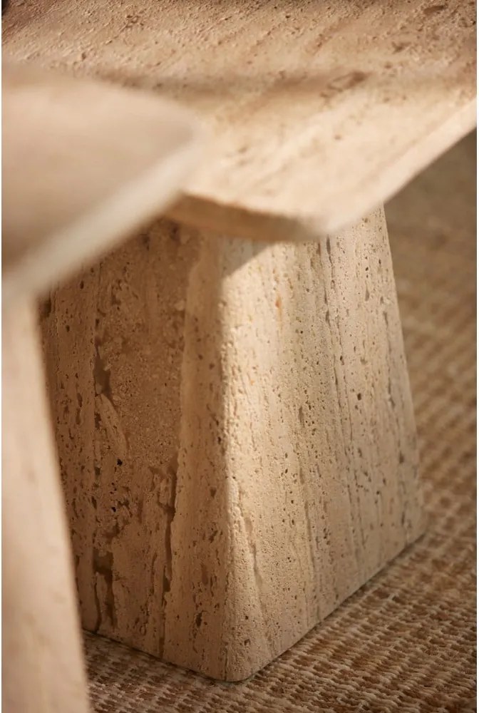 Odkladací stolík s doskou z kameňa 45x45 cm Kepami – Light &amp; Living