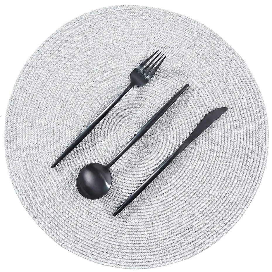 AMBIENTE Prestieranie okrúhle - strieborná