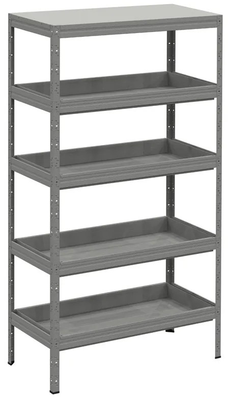 Kovona Regál na chemikálie s vaňovými policami, 2000 x 1000 x 500 mm