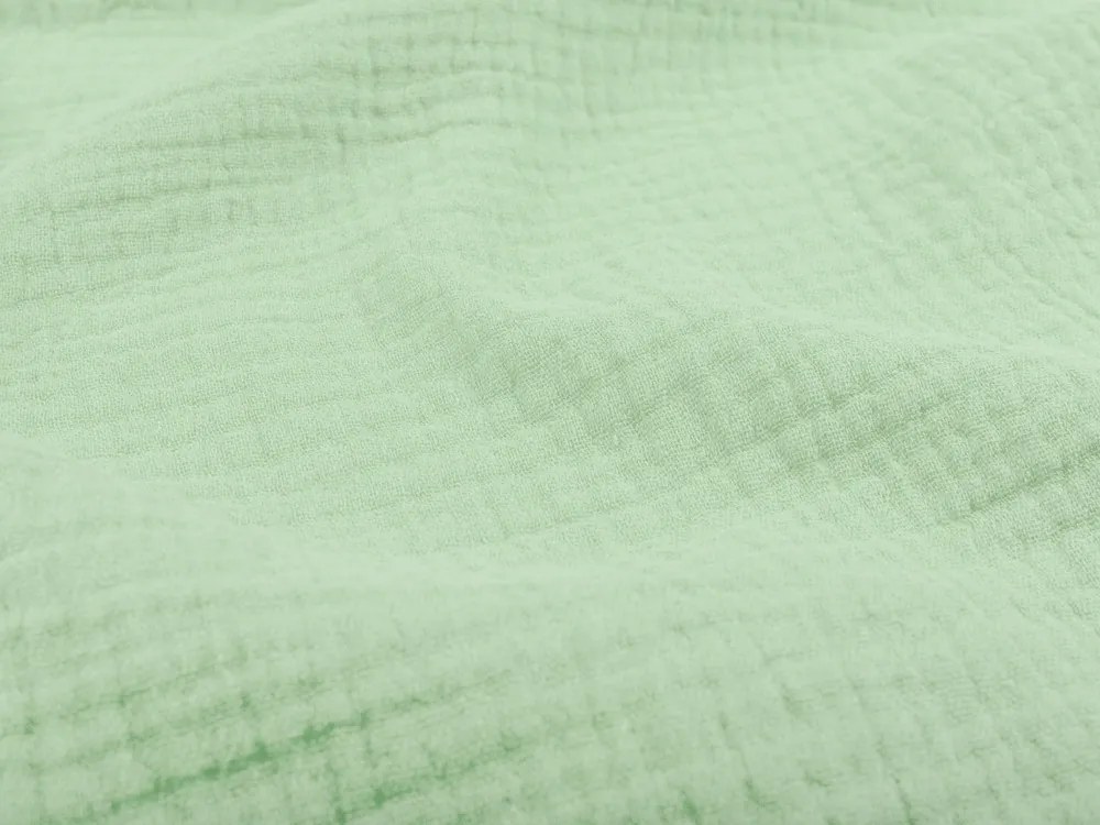Biante Mušelínová obliečka na vankúš MSN-002 Pastelovo zelená 50 x 50 cm