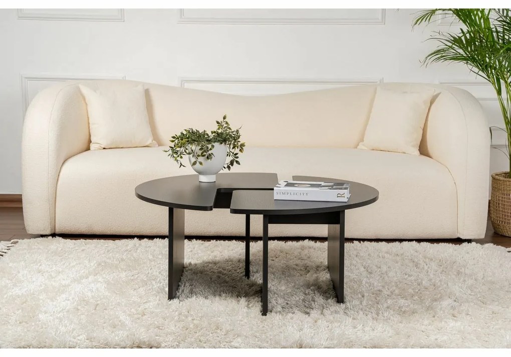 Konferenčný stolík Moira Wood Black