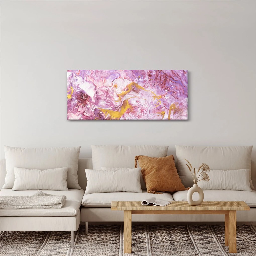 Obraz - Ružová abstrakcia (120x50 cm)
