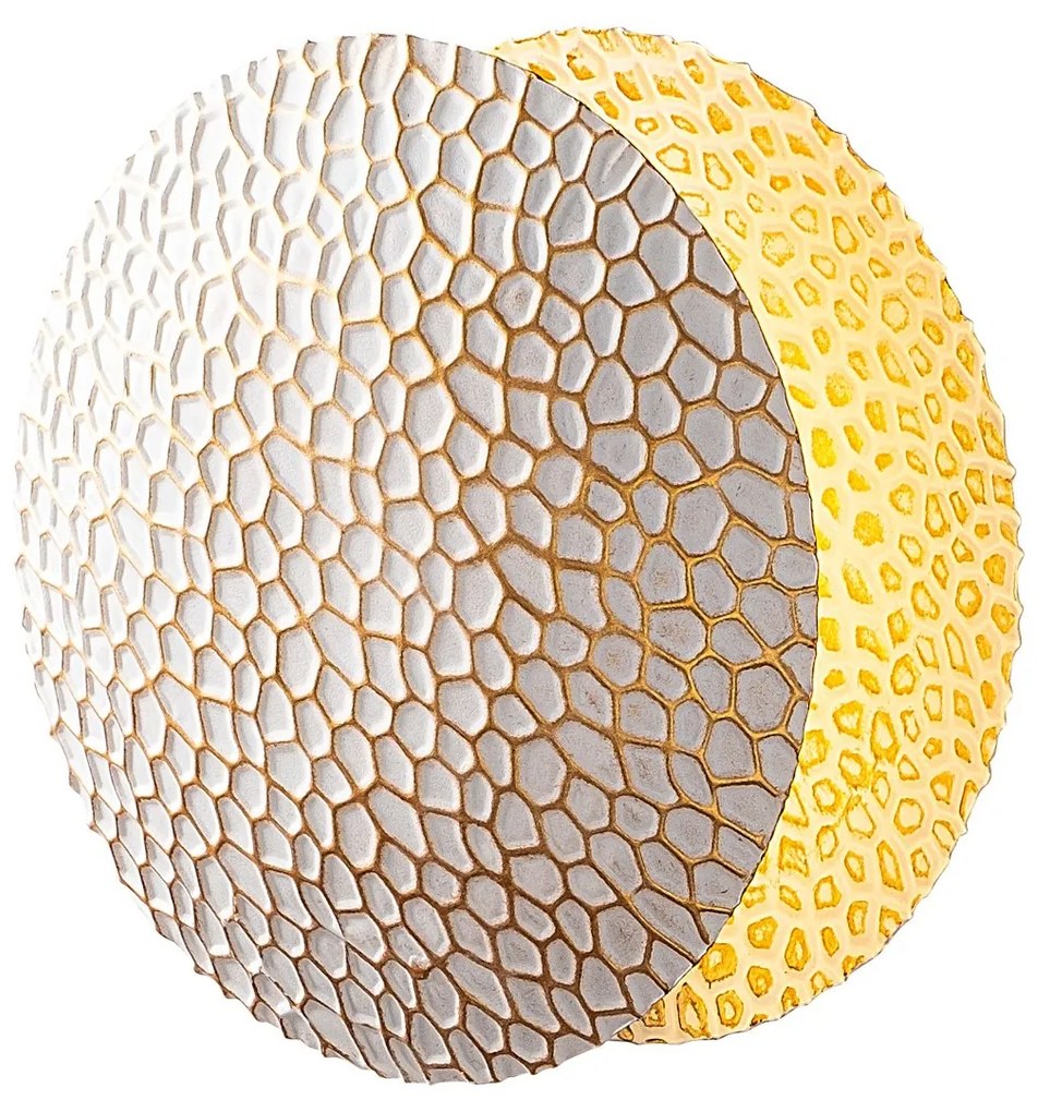 Nástenné LED svietidlo Yosma biele/zlaté