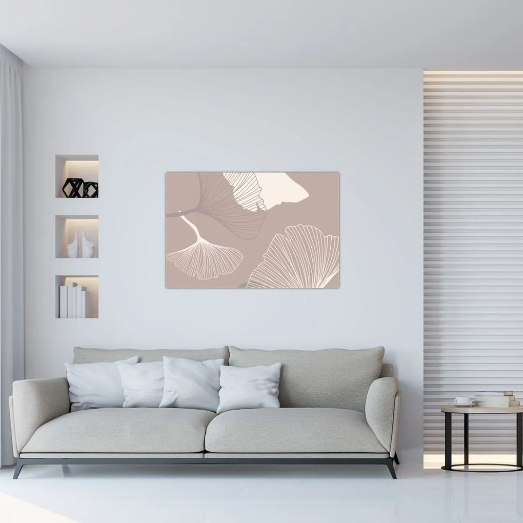 Obraz - Béžové listy N⁰1 (90x60 cm)