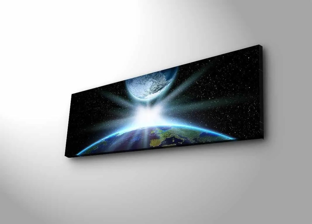 Obraz s LED osvetlením ZÁBLESK VO VESMÍRE 30 x 90 cm