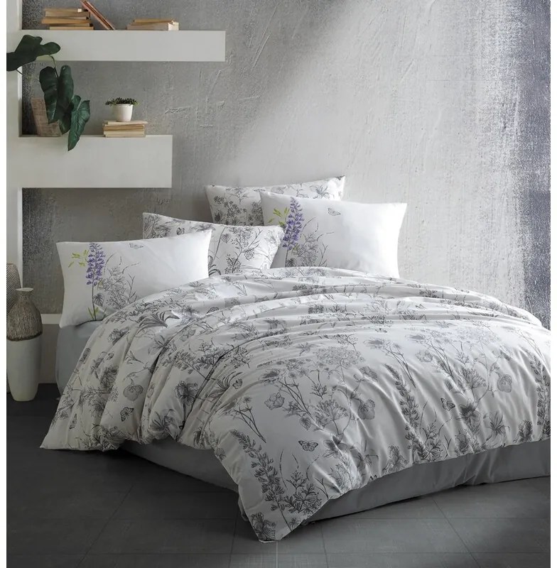 BedTex Bavlnené povlečení Myra bílá, 220 x 200 cm,2 ks 70 x 90 cm + 2 ks 50 x 70 cm