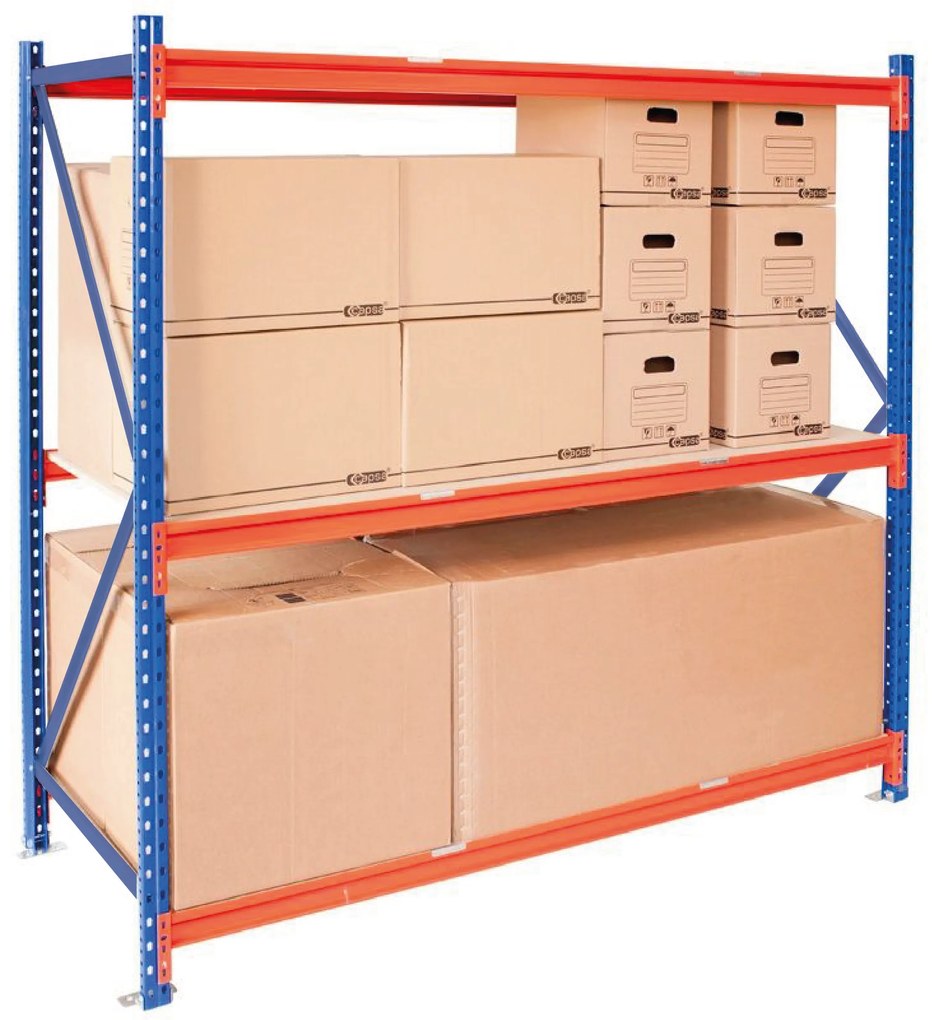 Fistar Nekonečný PRIEMYSELNÝ regál 4-urovňový 3000 x 1825 x 1000 s nosnosťou 2700kg - základný modul