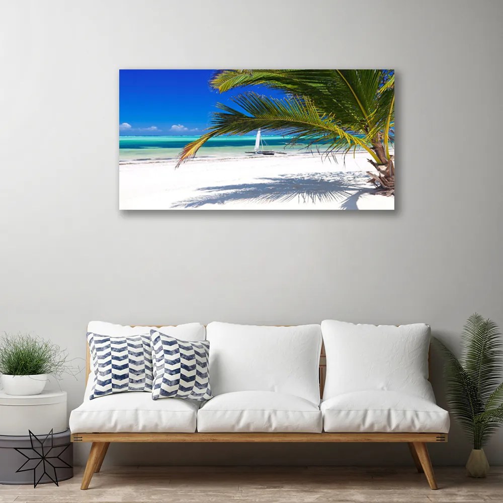 Obraz Canvas Pláž palma príroda 140x70 cm