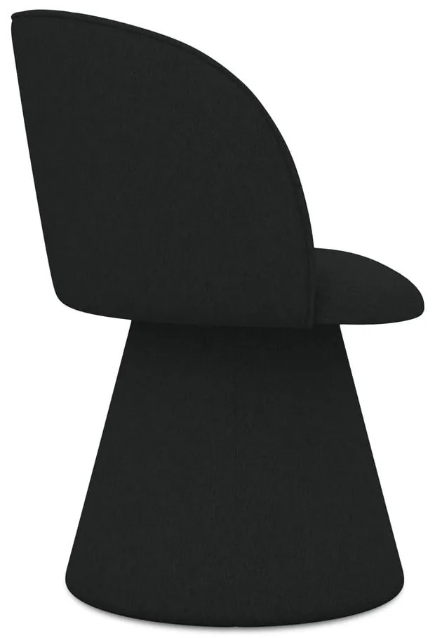 Čierne čalúnené jedálenské kreslo Maia – Makamii